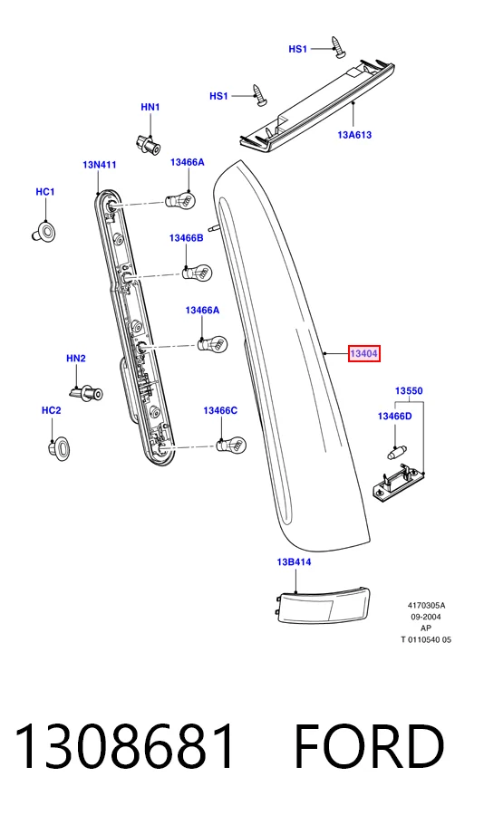 Ліхтар задній правий на Ford C-Max  DM2
