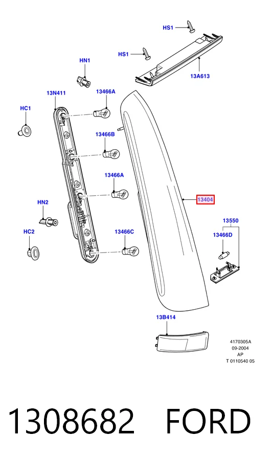 Задня ліва фара на Ford C-Max  DM2