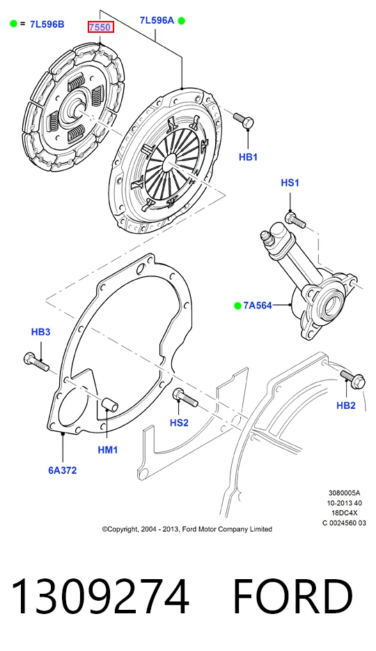 Диск зчеплення на Ford Focus I DFW