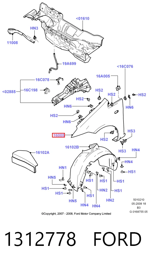 Купити Крило переднє ліве Ford C-Max  DM2