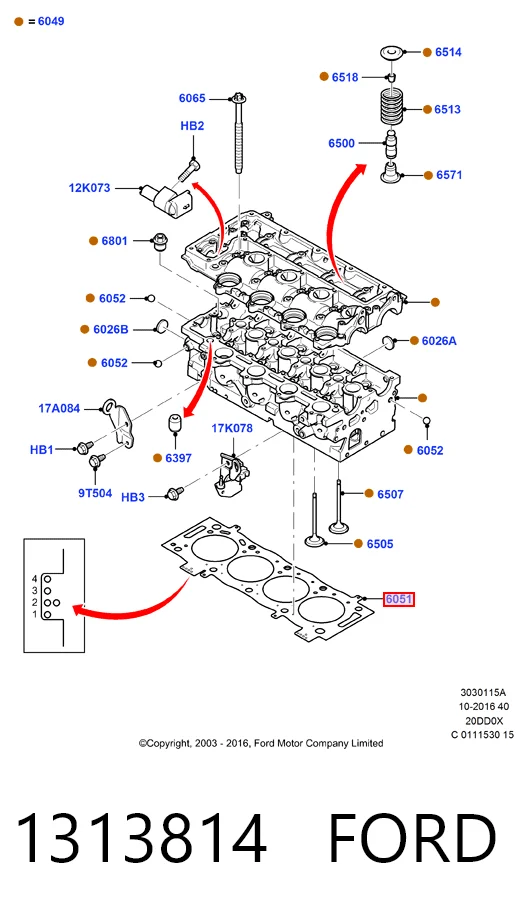 Прокладка ГБЦ AJ10157310 Ajusa