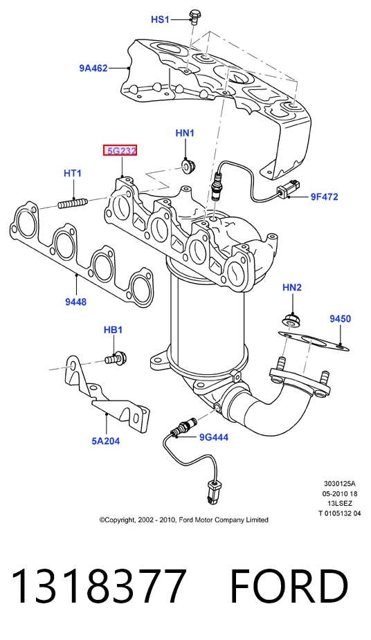 Конвертор-каталізатор (каталітичний нейтралізатор) Ford Fiesta Mk5 хетчбек (JH, JD) (2001 - 2008) ціна, від 223.52 USD
