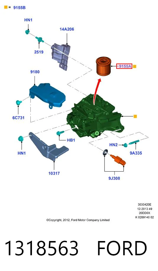 1318563 Ford Фільтр палива