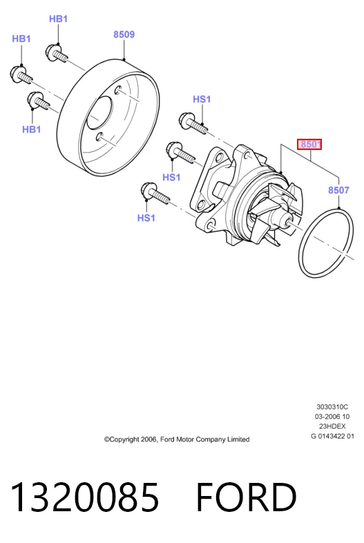 Помпа охолодження Ford Scorpio II седан (GFR, GGR) (1994 - 1998) ціна, від 31.42 USD