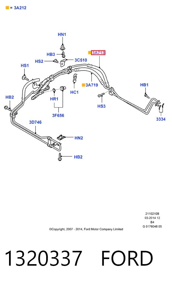 Трубка високого тиску ГПК на Ford Focus II DA, HCP, DP