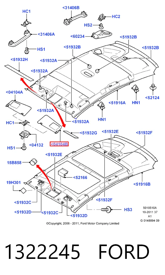 Козирок сонцезахисний автомобіля Ford C-Max мінівен (DM2) (2003 - 2007) ціна, від 5.51 USD