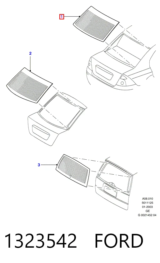 Купити Заднє скло Ford Mondeo III B4Y