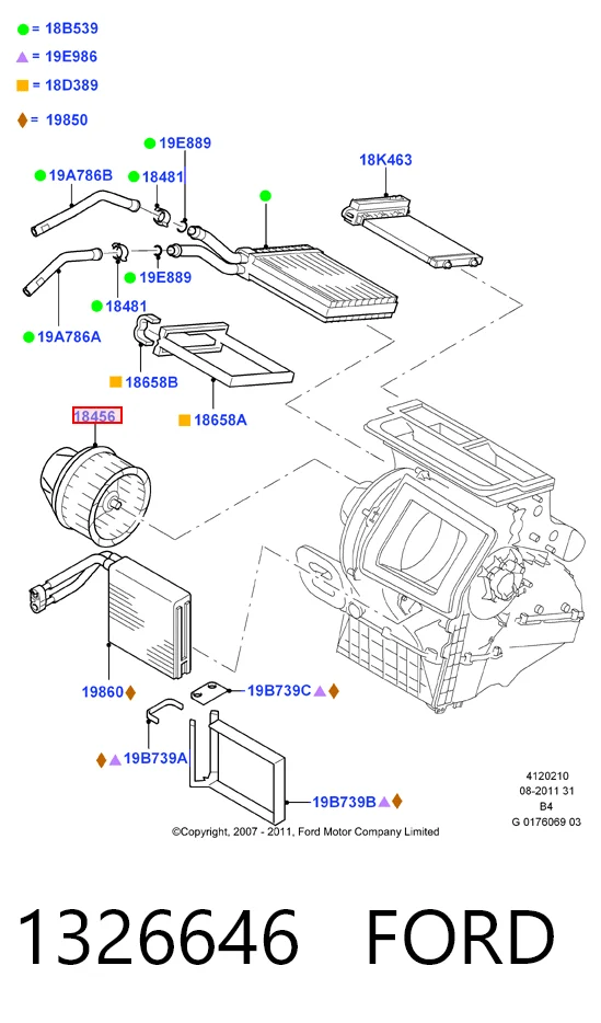 1326646 Ford Електромотор пічки