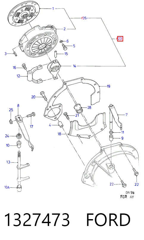 Комплект зчеплення (3 частини) Ford Escort VII хетчбек (GAL, AAL, ABL) (1995 - 1998) ціна, від 90.05 USD