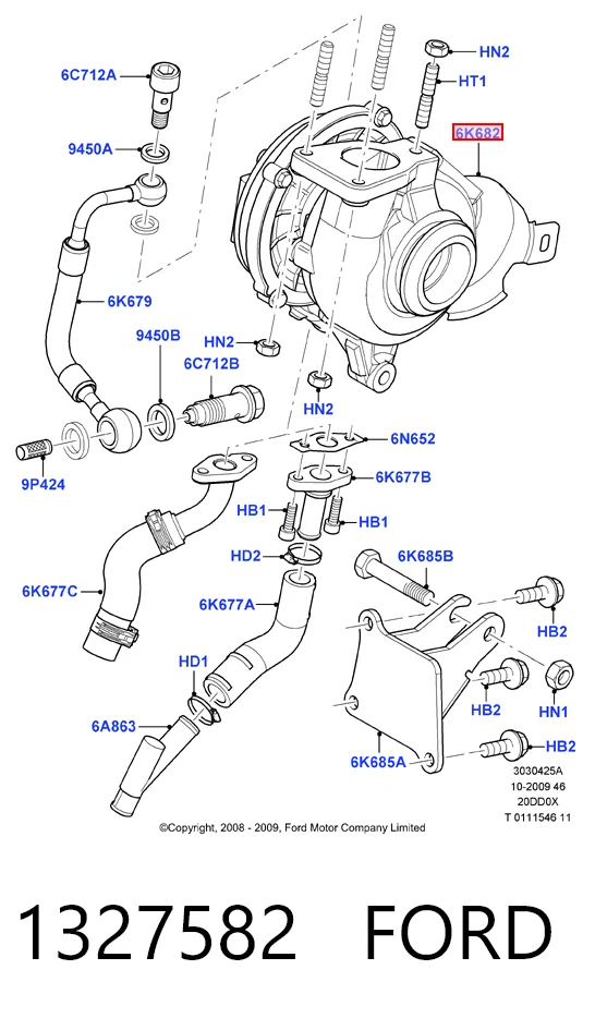 1327582 Ford Турбонаддув