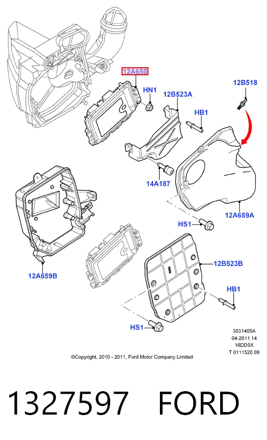 Блок електронного управління на Ford Focus II DA, FFS, DS