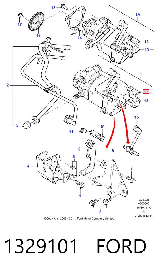 1329101 Ford Покажчик температури охолоджуючої рідини