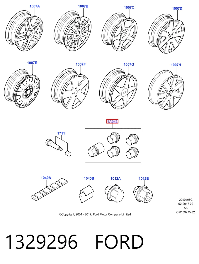 Купити Колісний болт Ford Fiesta Mk5 JH, JD