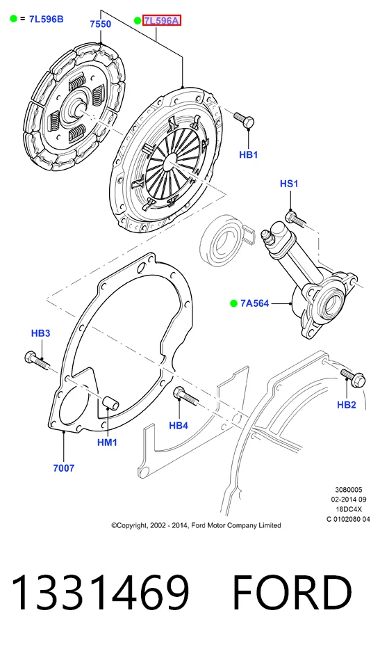 1331469 Ford Зчеплення в зборі