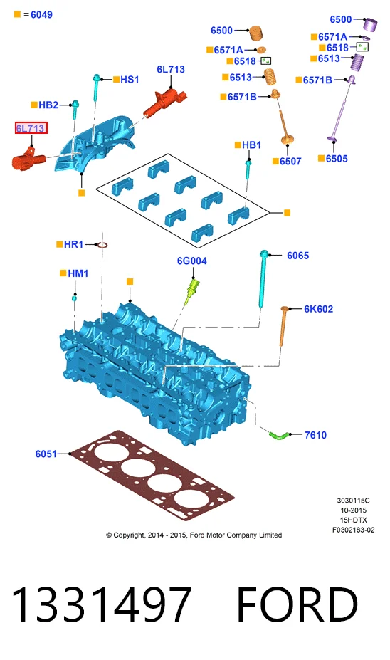 1331497 Ford Клапан електромагнітний положення розподільного