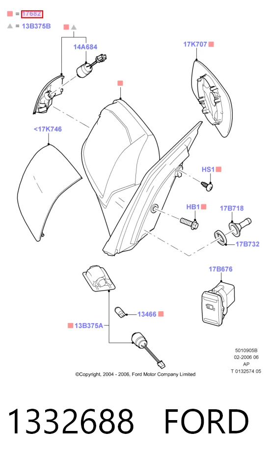 Дзеркало ліве Ford Focus II