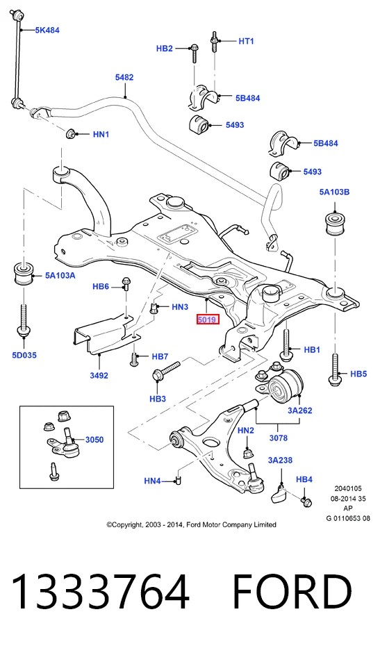  Підрамник передній Ford C-Max 
