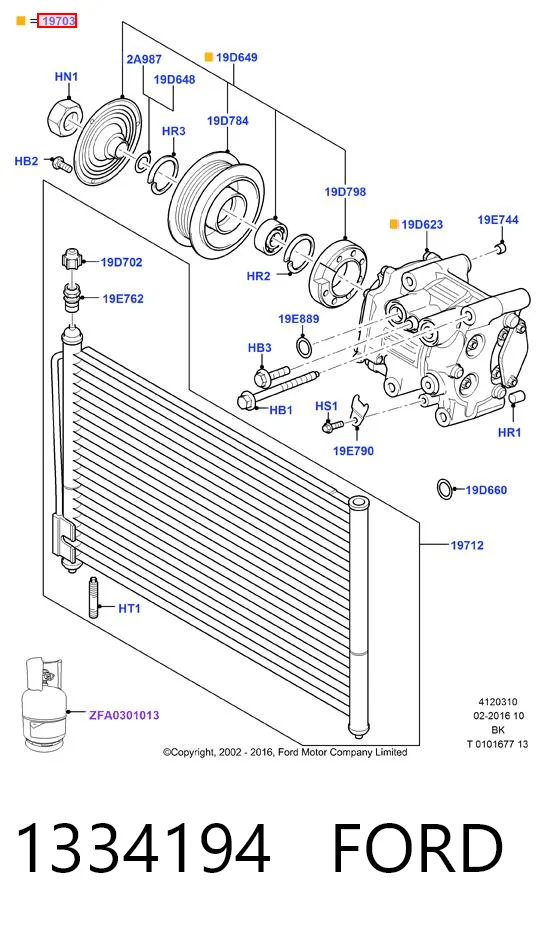 1334194 Ford Компресор холодоагенту