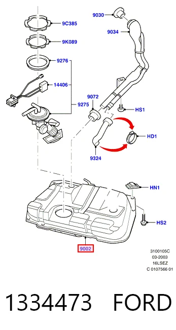 Б/бак Ford Ka хетчбек (RBT) (1996 - 2008) ціна, від 129.06 USD