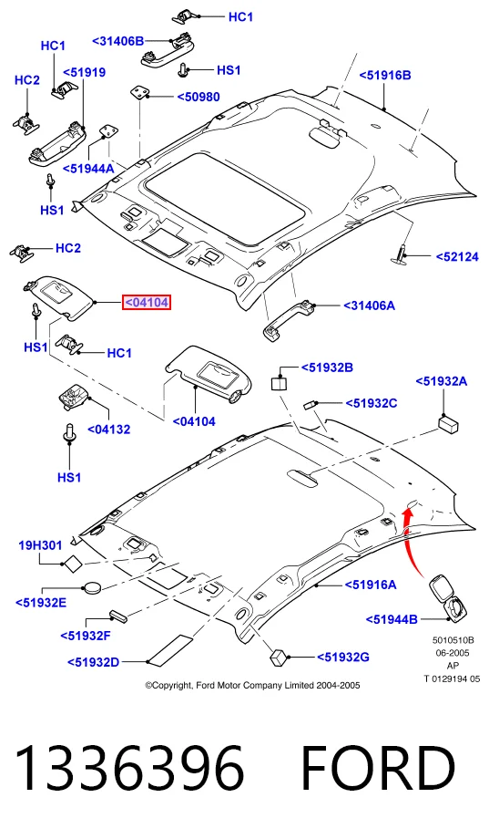 Козирок протисонячний на Ford Focus II DB, FCH, DH
