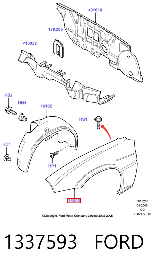 FD10096AL Signeda Переднє ліве крило