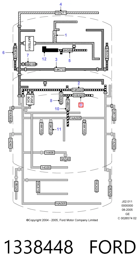 Датчик температури охолоджуючої рідини 9543802 General Motors