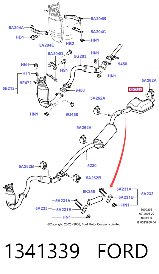 Купити Глушник, задня частина Ford Focus I DNW