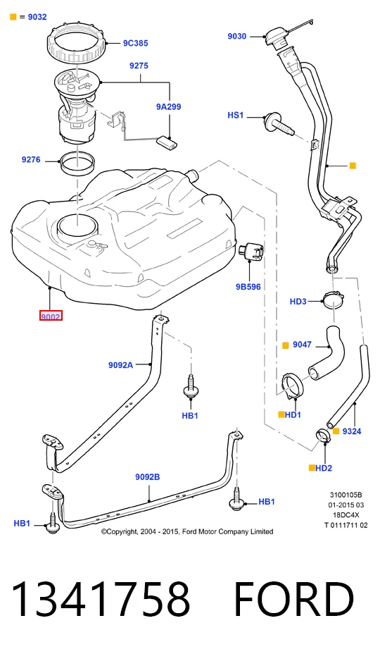 Бак паливний на Ford C-Max  DM2