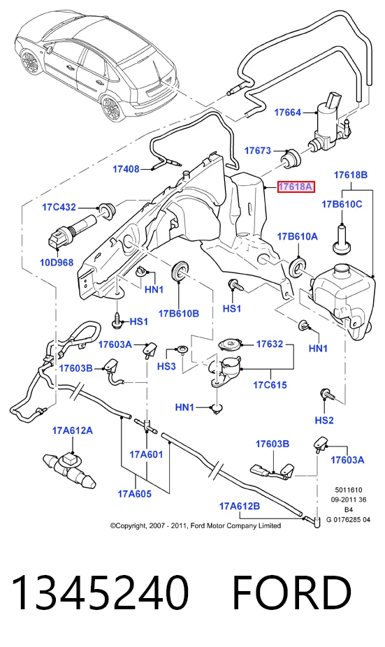 Купити 3202ZBS11 Polcar Бачок омивайки