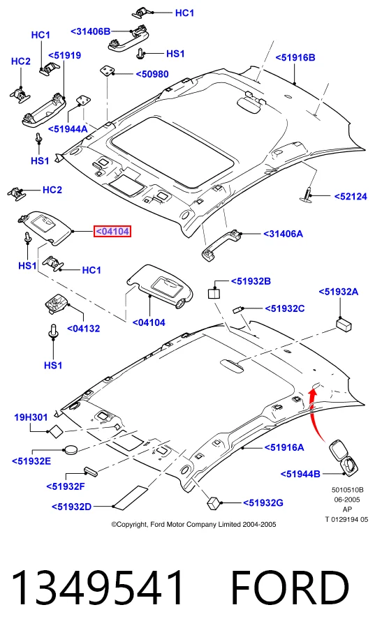 Козирок протисонячний на Ford Focus II DA, FFS, DS