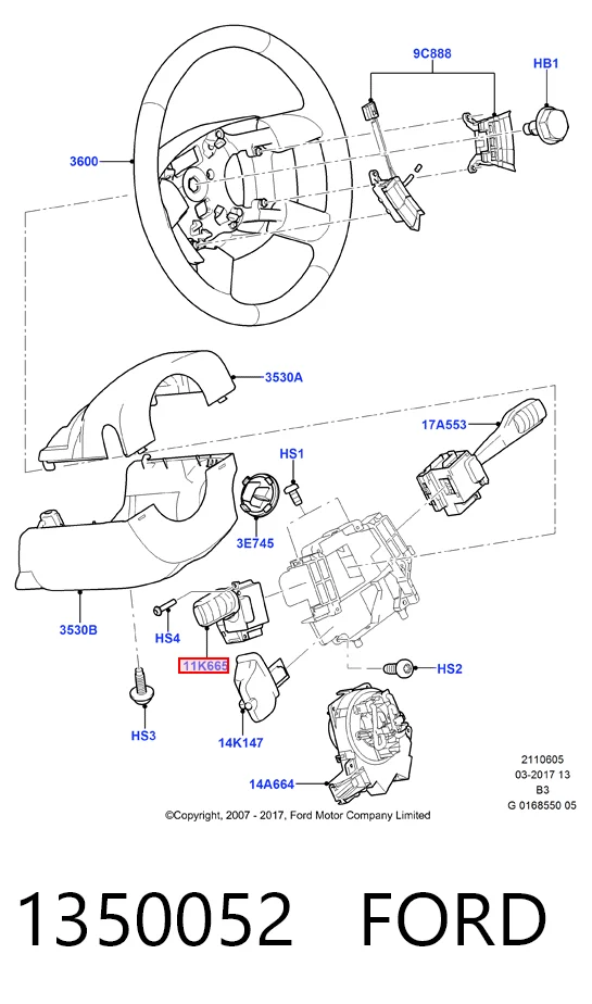HMP4M5T13335BD Hmpx Перемикач підрульовий, лівий