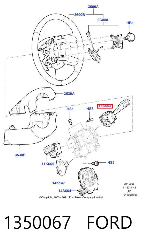 DA50240 Magneti Marelli Перемикач підрульовий, правий