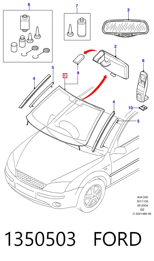  Лобове скло Ford Mondeo 3