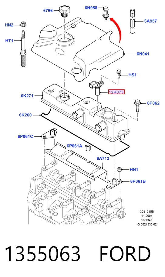 1355063 Ford Датчик розподільного вала