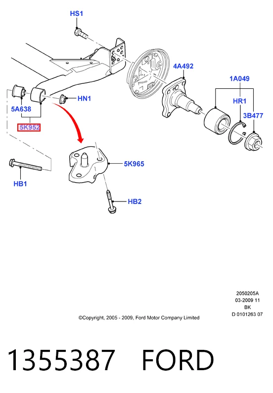 Купити Балка задня Ford Fiesta Mk5 JH, JD