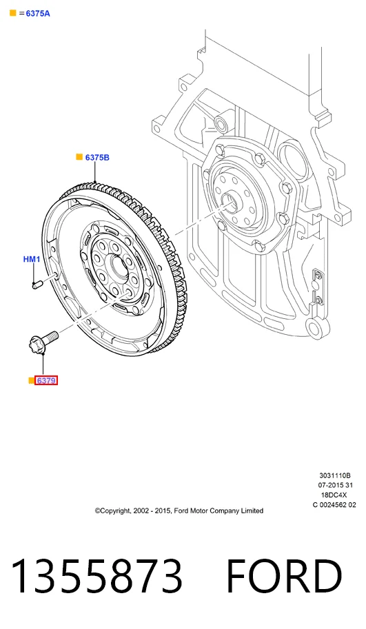 Демпферний маховик на Ford C-Max  CB3