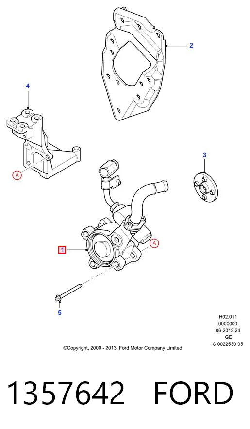 1357642 Ford Насос гідропідсилювача
