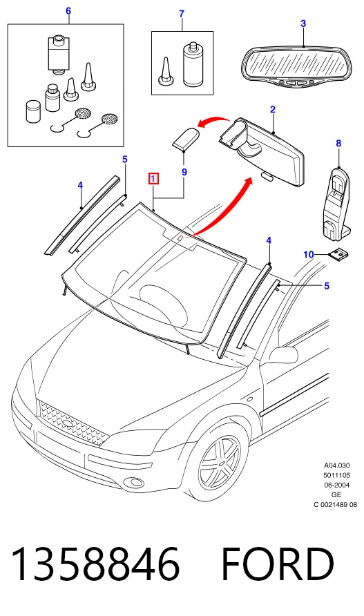 Автомобільне скло на Ford Mondeo III B5Y