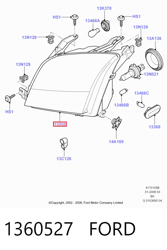 Купити Фара ліва Ford Fusion  JU