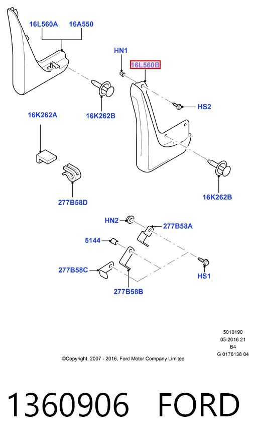Задні бризковики Ford Focus II седан (DB, FCH, DH) (2005 - 2011) ціна, від 54.91 USD