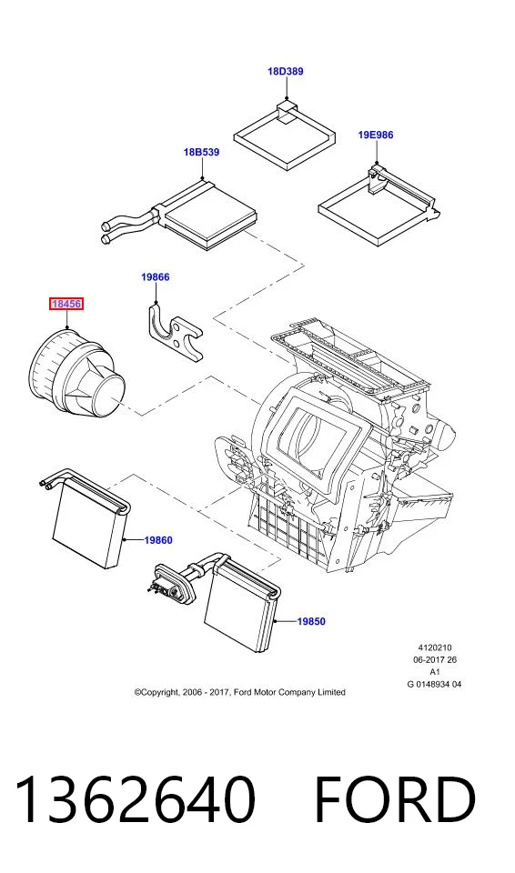 1362640 Ford Електромотор пічки