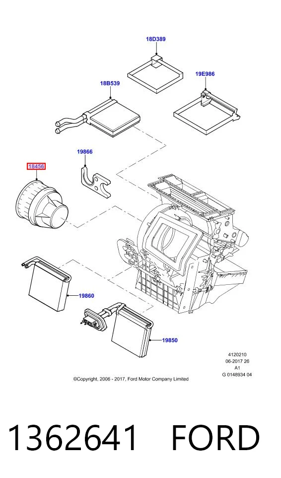 1362641 Ford Електромотор пічки
