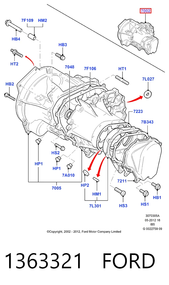 МКП в зборі Ford Fiesta Mk5 хетчбек (JH, JD) (2001 - 2008) ціна, від 195.30 USD