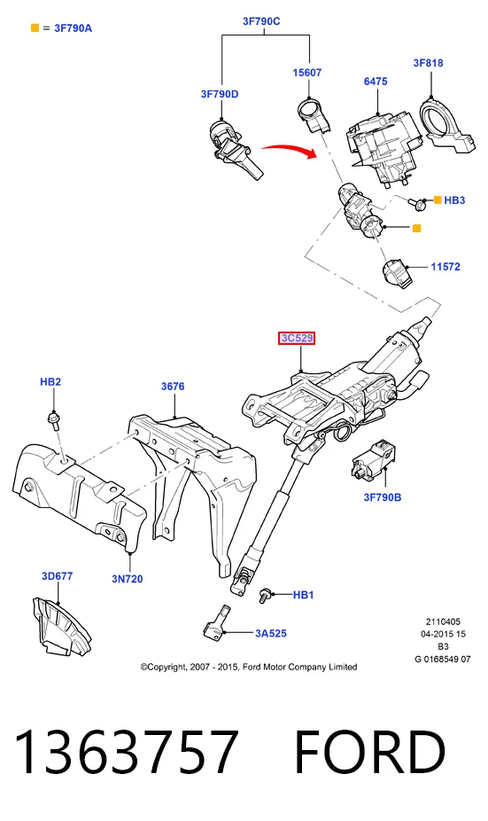 Купити Рульова колонка Ford C-Max  DM2