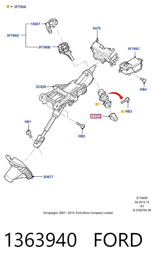 1363940 Ford Контактна група замка
