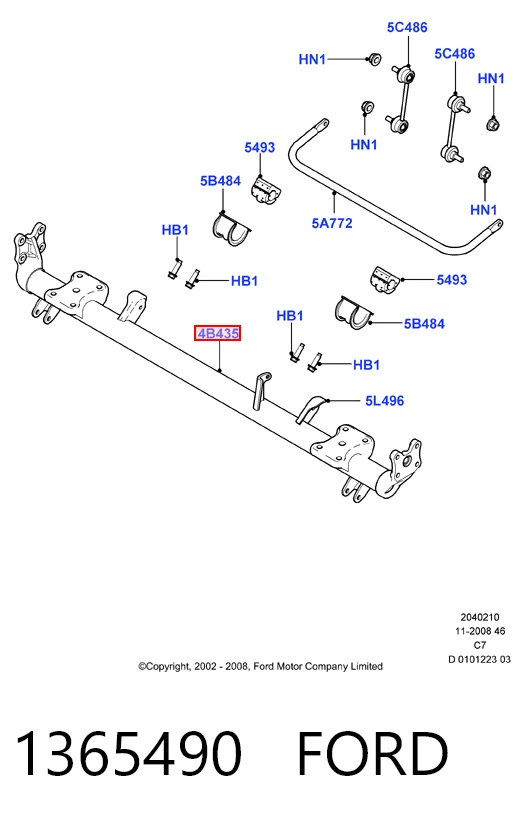 Підвіска задня на Ford Connect  TC7