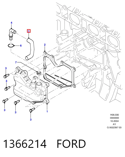 Трубка картера повітряна Ford Mondeo III седан (B4Y) (2000 - 2007) ціна, від 124.41 USD