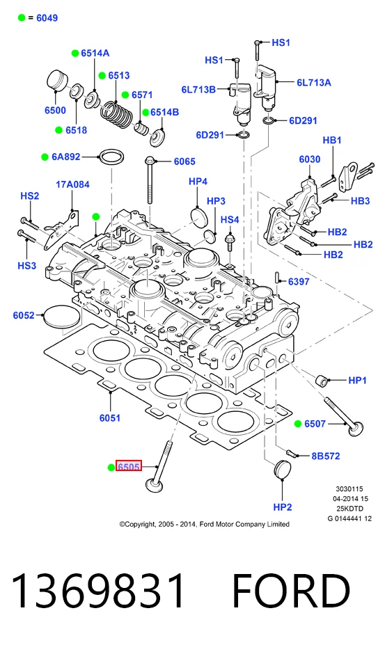 V998913 BGA Клапан випускний