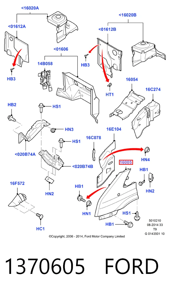 Ліве переднє крило Ford Transit VI бортова платформа (V347/8) (2006 - 2014) ціна, від 38.25 USD