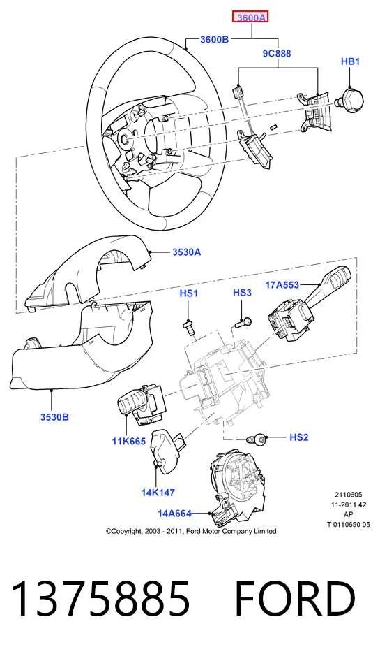 Купити Кермо Ford Focus II DA, FFS, DS